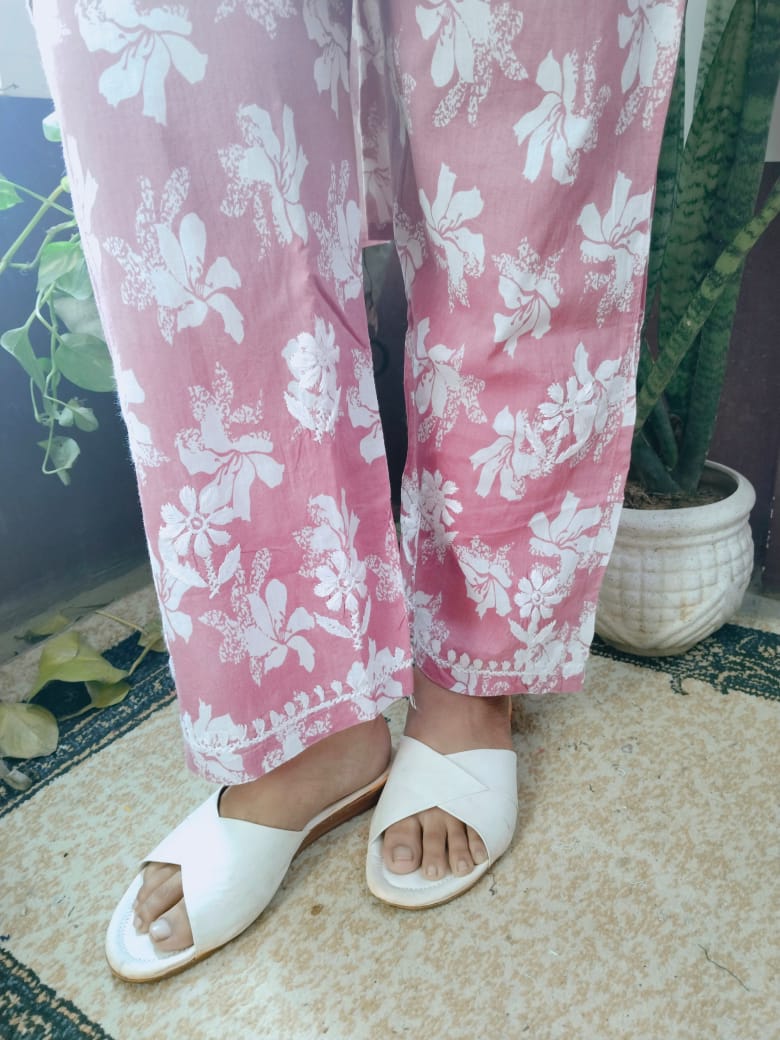 Inaya Handcrafted Chikankari Mulmul Set